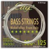 Blissis Electric Bass Strings, 6 Strings, Nickel, Round Wound, Long