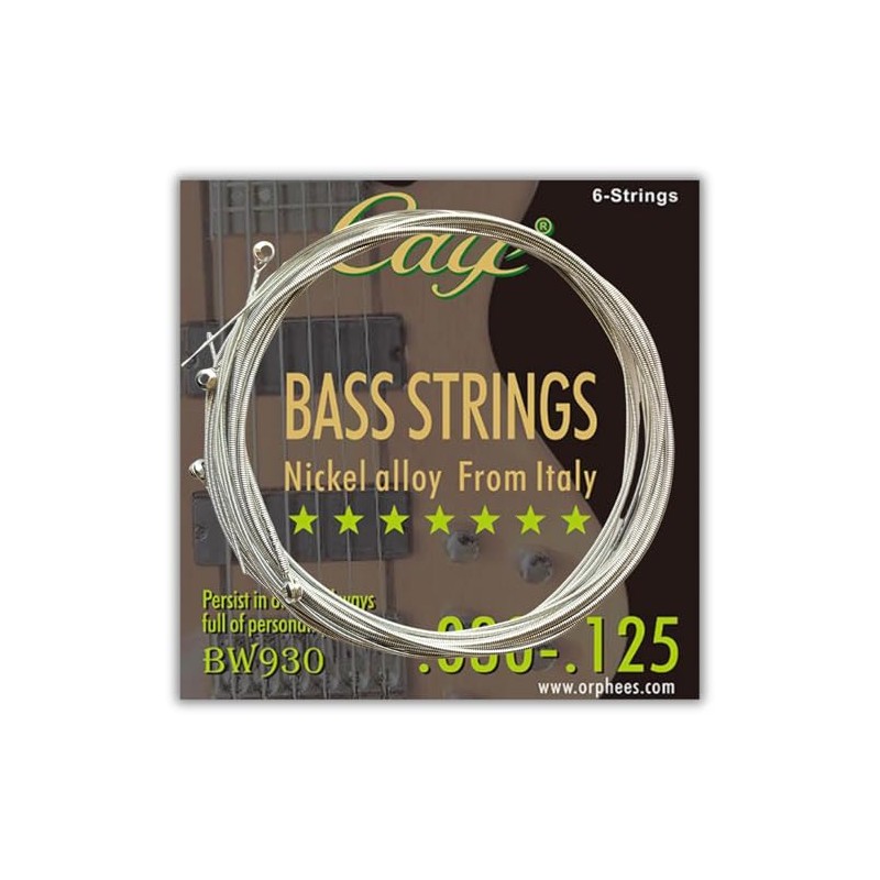 Blissis Electric Bass Strings, 6 Strings, Nickel, Round Wound, Long
