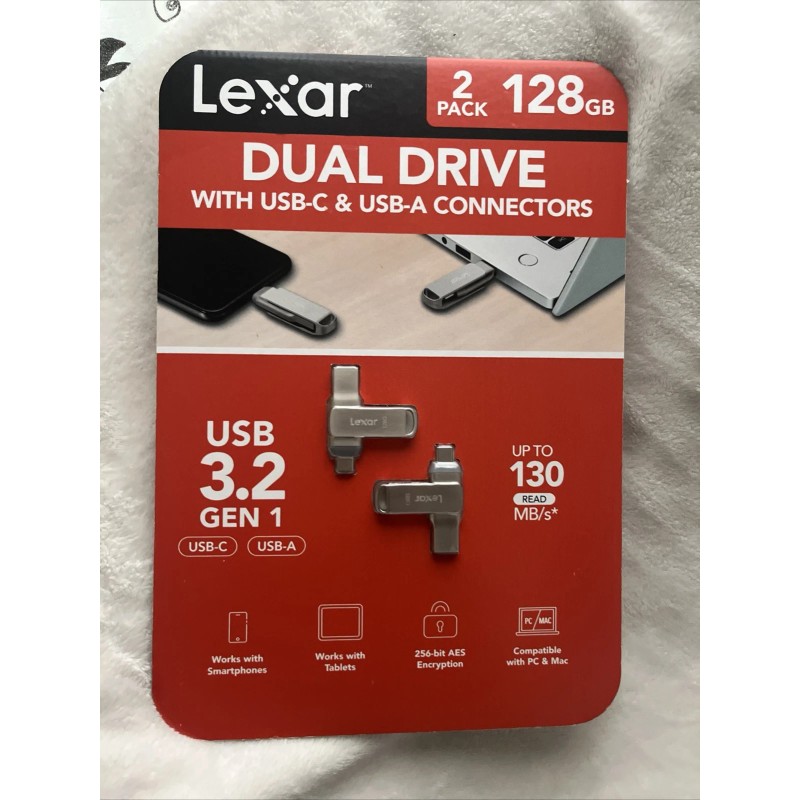 Lexar 128GB DUAL DRIVE USB-C & USB-A. 3.2 GEN 1