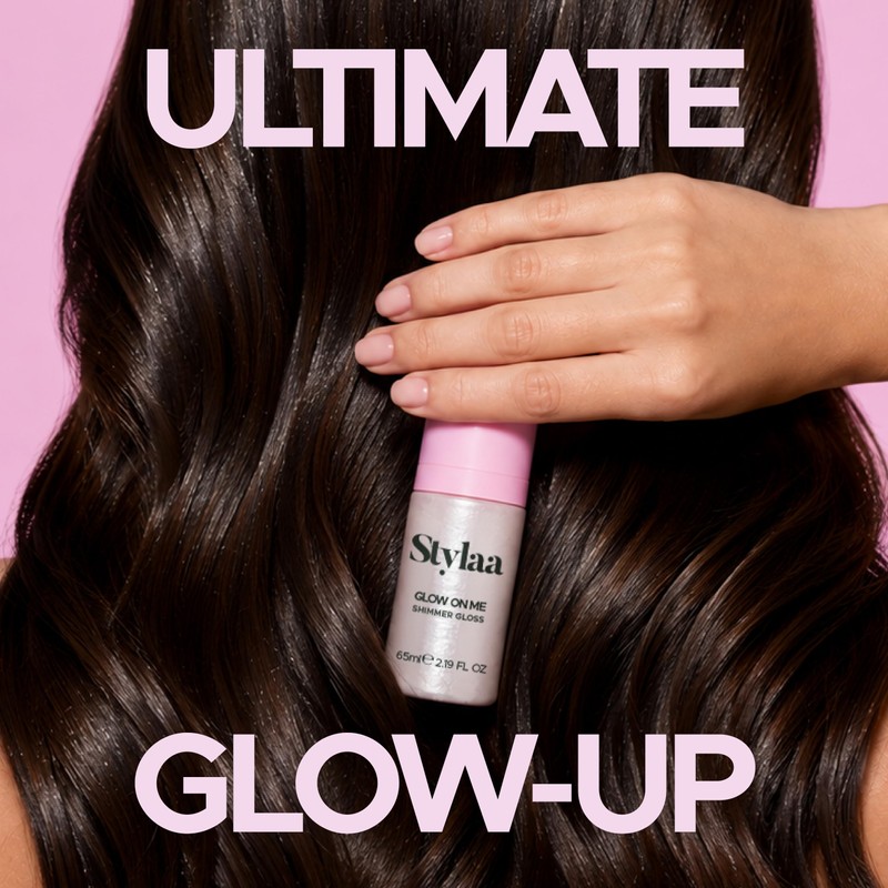 Stylaa Glow On Me Shimmer Gloss, Anti Frizz Shine Serum