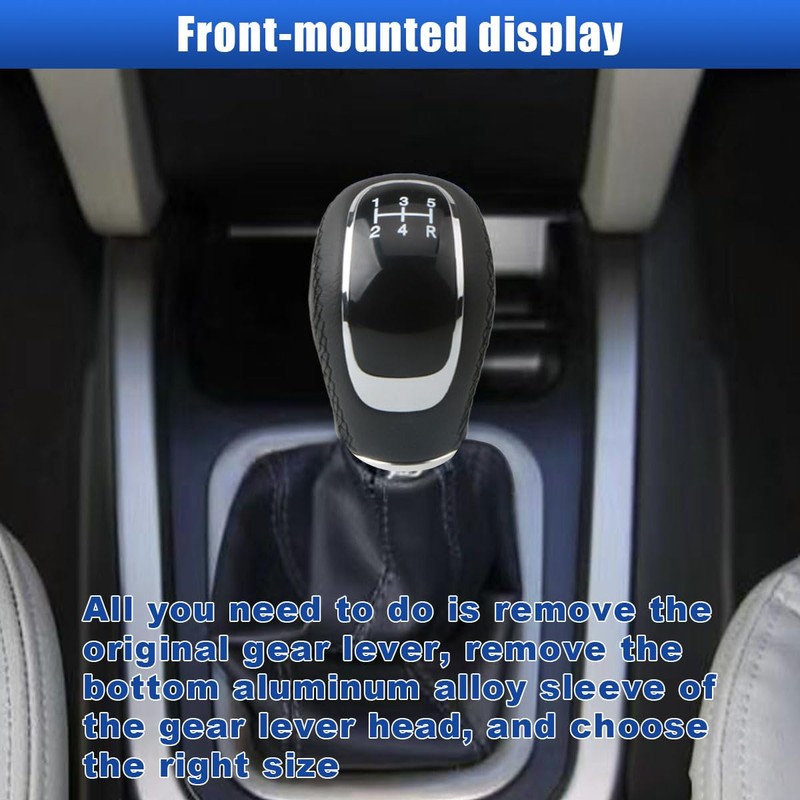 5 Speed Shift Knob, Manual Gear Shifter Knob, Leather Automotive