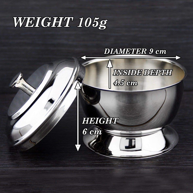 Stainless Steel Shaving Bowl with Lid Store Your Water or
