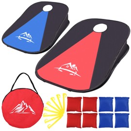 NZQXJXZ 3x2 ft Cornhole Board Set with 8 Bean Bags and Carrying Bag, Outdoor Toss Game Set for Kids and Adults, Foldable Corn Hole Sets for Beach Lawn Backyard