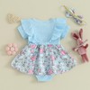 KtwHarnu Newborn Baby Girl Easter Outfit Bunny Print Ribbed Short