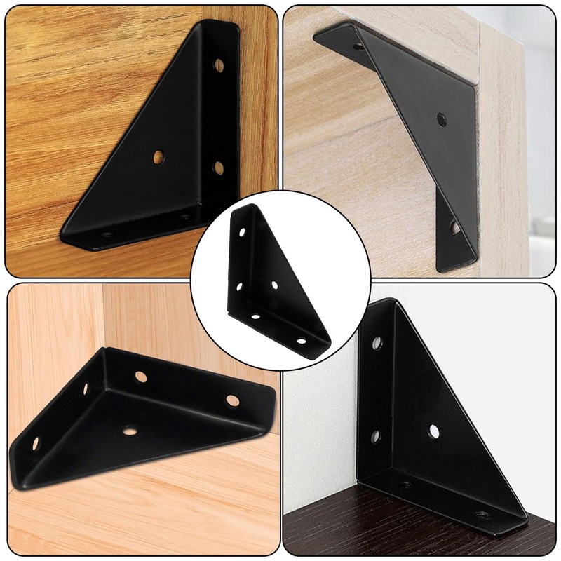 Dnyta 90 Degree Bracket Heavy Duty, 4 Pack Triangle Shelf