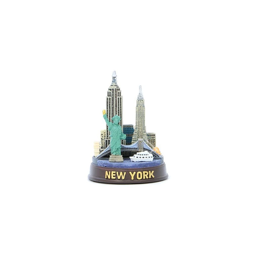 City-Souvenirs Mini 3D 3.5 Inch New York City Model Replica and New York Skyline Design