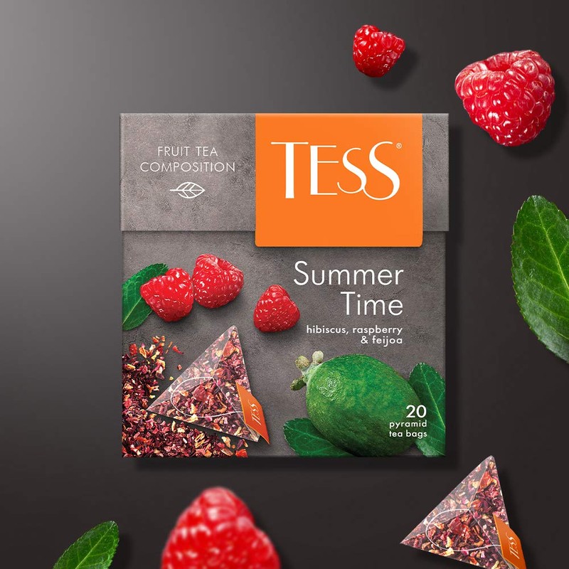 Tess Summer Time Fruit Tea Composition Hibiscus, Raspberry and Feijoa