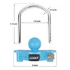 LCGP Blue Trailer Hitch Lock with Combination Lock, Fits 1-7/8,2