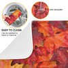Exnundod Red Maple Leaf Microfiber Dish Drying Mat Autumn Fall