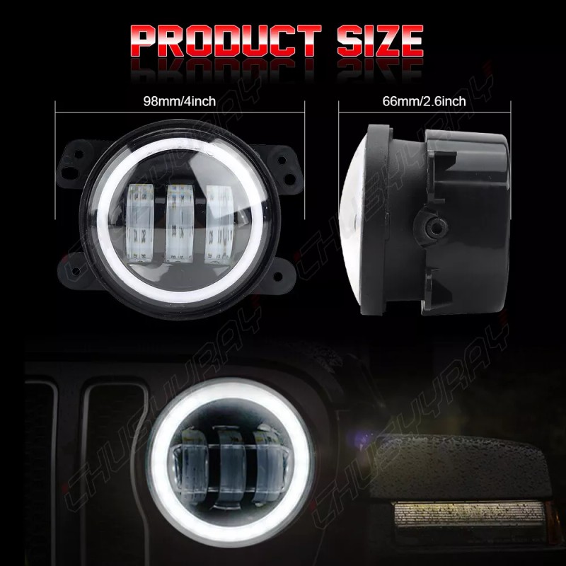 CHUSYYRAY For 2003-2009 Hummer H2 Pair Bumper LED Fog Lights