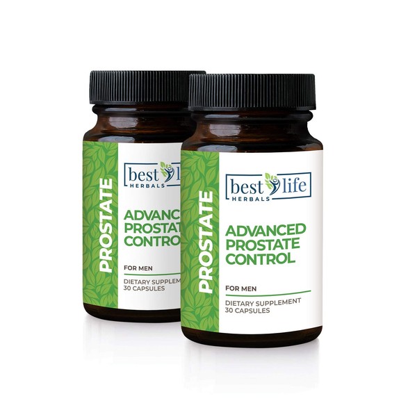 Advanced Prostate Control Supplement with Saw Palmetto for Men Experiencing Enlarged Prostate, Frequent Urination, Overactive Bladder-2 Bottles