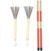 Drum Stick Brush Set Jazz Retractable Metal Wire 19 Beam