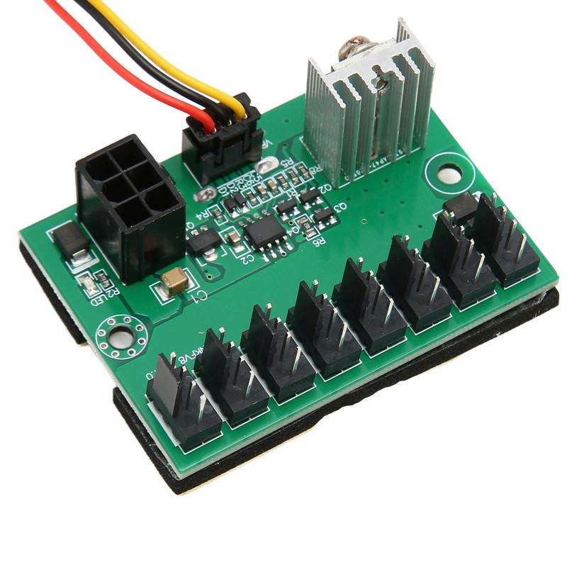 PWM Fan Hub DC 12V 8 Way PC Fan Speed
