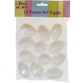 Easter Arts & Craft Decorations Egg Hunt - 12 Pack Foam Eggs