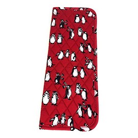 Vera Bradley Curling & Flat Iron Cover Playful Penguins Red Xmas Winter