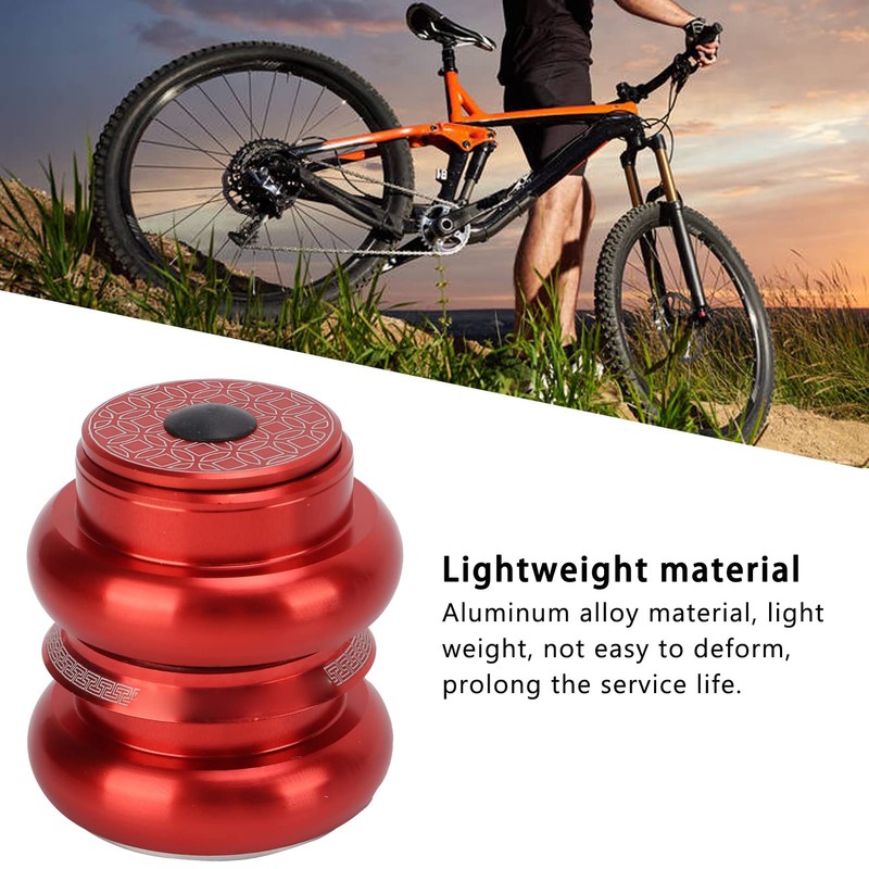 equlup Bicycle Headset, 34mm Bicycle Headset, Double Bearing, Bicycle Front