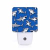 Chrobak LED Night Light,Grey Shark Elements Pattern LED Night Light