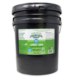 Charlie’s Soap Laundry Liquid Refill (800 Loads, 5 Gallon - 640 Fl Oz) Natural Deep Cleaning Hypoallergenic Laundry Detergent – Biodegradable Eco Friendly Sustainable Laundry Liquid