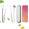 Set de 3 Limpiador de Lengua, Raspador de Lengua Acero