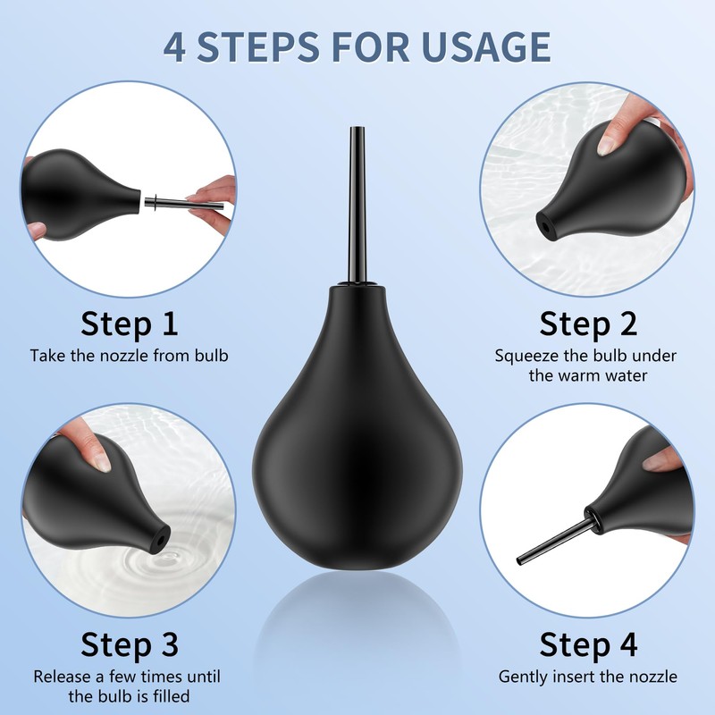 Enema Bulb Kit Superior Hygiene with Our Douche Enema Bulb