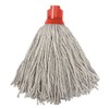 bar@drinkstuff Colour Coded Red Socket Mop Head - Quality Yarn Mop Head for High Risk Infection Areas - Toilets