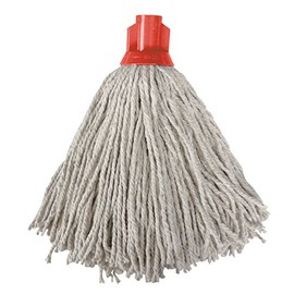 bar@drinkstuff Colour Coded Red Socket Mop Head - Quality Yarn Mop Head for High Risk Infection Areas - Toilets