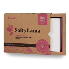 SaltyLama Laundry Detergent Sheets - Easy to Use - Fast Dissolving - 50 Sheets (Up to 100 Loads) - No Wasteful Plastic, Floral Scent