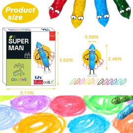 QYEHF Pack of 12 Chalk Holder, Chalk Pen Holder, Colouring Pencils, Washable, Anti-Dust Blackboard Chalk, Not Dirty Hand Chalk Chalk Pens for Outdoor Games Painting, for School, Office, Home