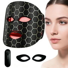 Yoicee 7 Color LED & Infrared Light Therapy Mask for Face, Photon Beauty Mask with Soft Flexible Silicone, Rechargeable Facial Skin Care Device with Auto Timer for Professional Home Spa