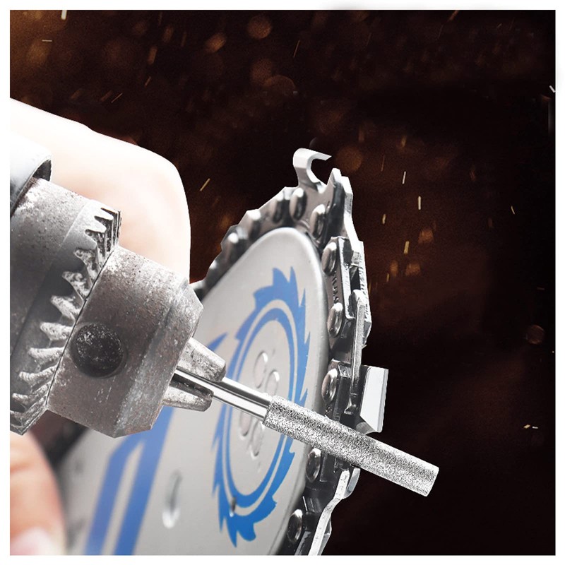 VGOL 12 Pieces 4.8 mm Diamond Chainsaw Sharpener Burr Grinding