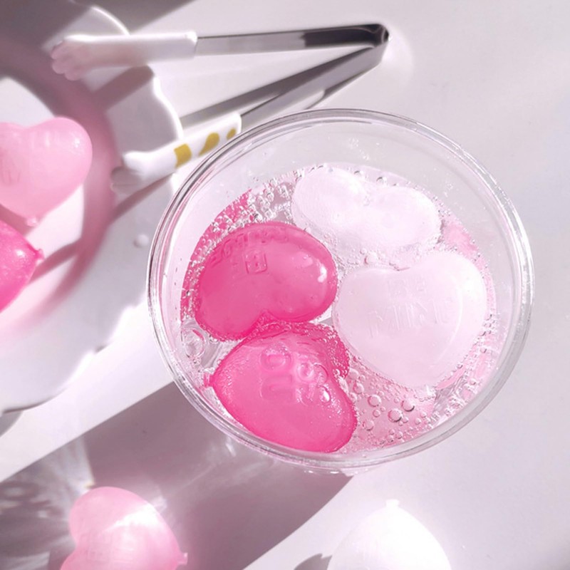 Reusable Ice Cubes, 15 Pack Colorful Heart Shaped Ice Cubes