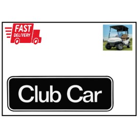 Drive-up Name Plate Club Car Tempo Emblem Silver Golf Cart 7.72x2.68in