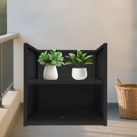 Kathring Metal Cube Planter for Outdoor Plants, 26" Square Heavy Duty Steel Large Planter Box with Removable Insert Shelf, Large Garden Bed for Vegetables, Fruits, Flowers
