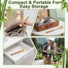 NAFJYR 2PCS Bamboo Handles Back Scratcher, Extendable Portable Travel Wooden