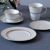 NARUMI Plate, Milano Bianca, 6.3" (16 cm) White, Flower Pattern,