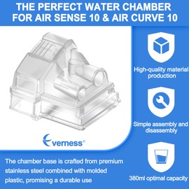2 Packs Replacement Cleanable Water Chamber 37299 for AirSense 10 & AirCurve 10, Perfect Fit & Reliable Seal Water Tub for Durable Use, Great-Value Replacement Supplies by Everness