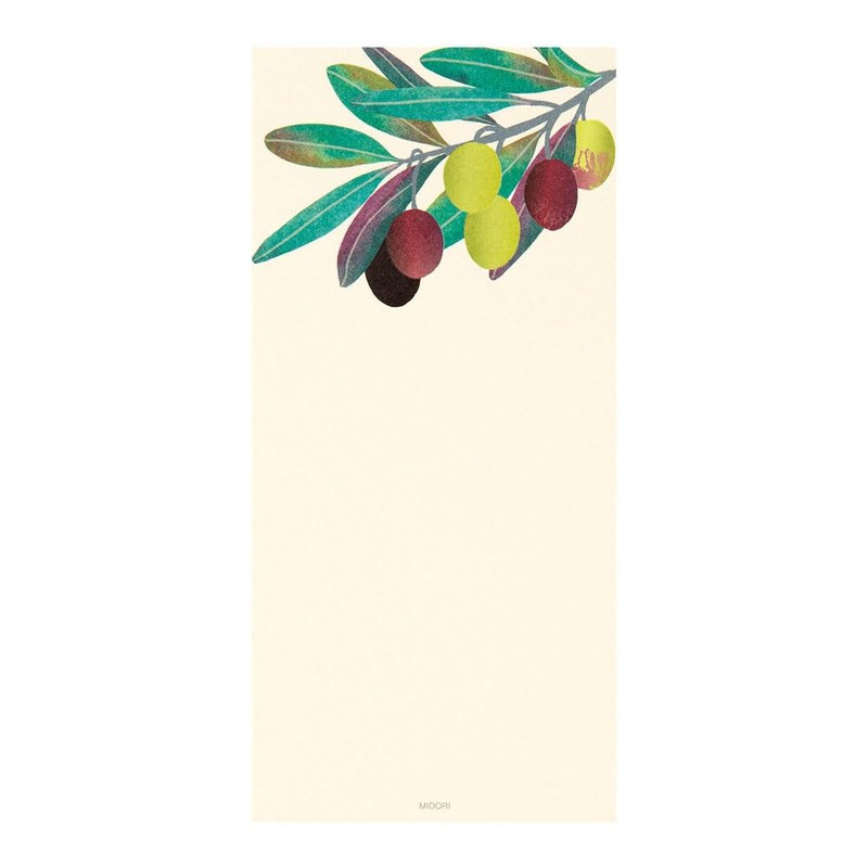 Midori 89592006 Single Pencil Notebook, Autumn Letter, Foil and Olive