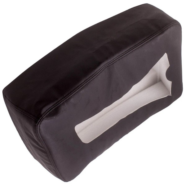 BFO Black Leather Armrest Console Jump Seat Cover For Silverado