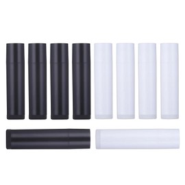 Pack of 10 Empty Lipstick Sleeves, Empty Lipstick Sleeves, Empty Lip Balm, Reusable Tubes, Lip Balm Make Yourself, Refillable with Cap, for DIY Homemade Lip Balm Container (1)