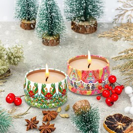 Scented Candles Gift Set,3 Pack Candles for Home Scented, Long Lasting Soy Wax Aromatherapy Candle Set, Gifts for Women with Gift Box(Rose.Vanilla.Orange)