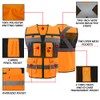 OPLERAI Chaleco de seguridad reflectante de alta visibilidad, Naranja, Large