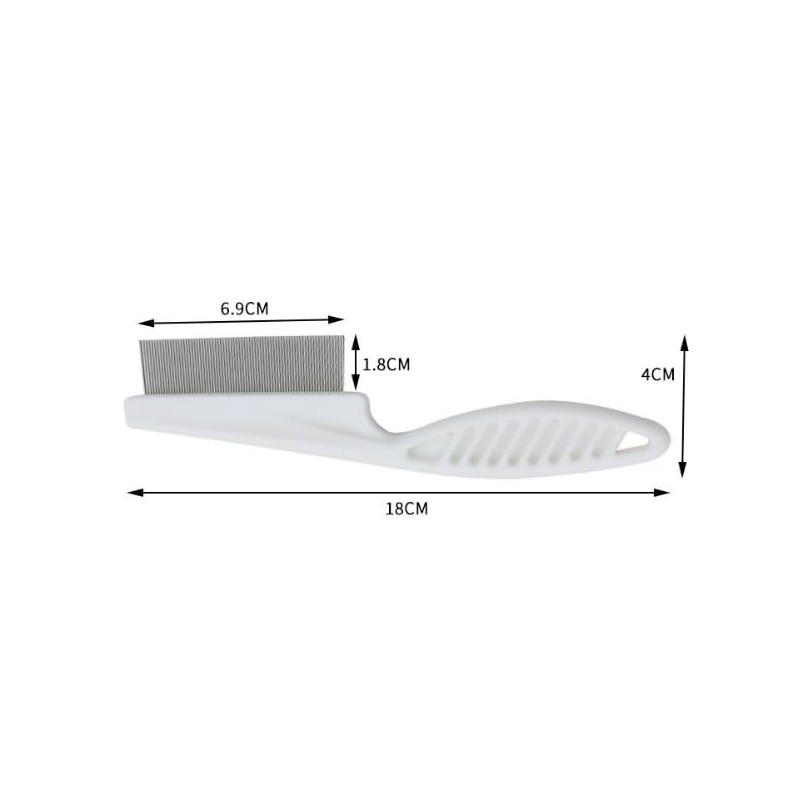 heae13 Pet Brush, Fine Metal Teeth, 7.1 inches (18 cm)