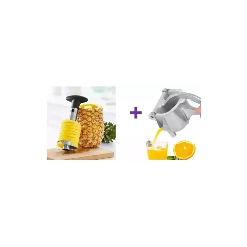 RIVERSOFY Exprimidor De Naranja Manual + Rebanador Para Piña