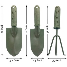 3 in 1 Garden Tool Shovel for Digging Gardening Trowel for Lawn Planting Alloy Spade Plastic Handle Anti Slippery