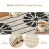 Retro Windmill Table Runner, Rustic Farmhouse Wood Grain Country Style