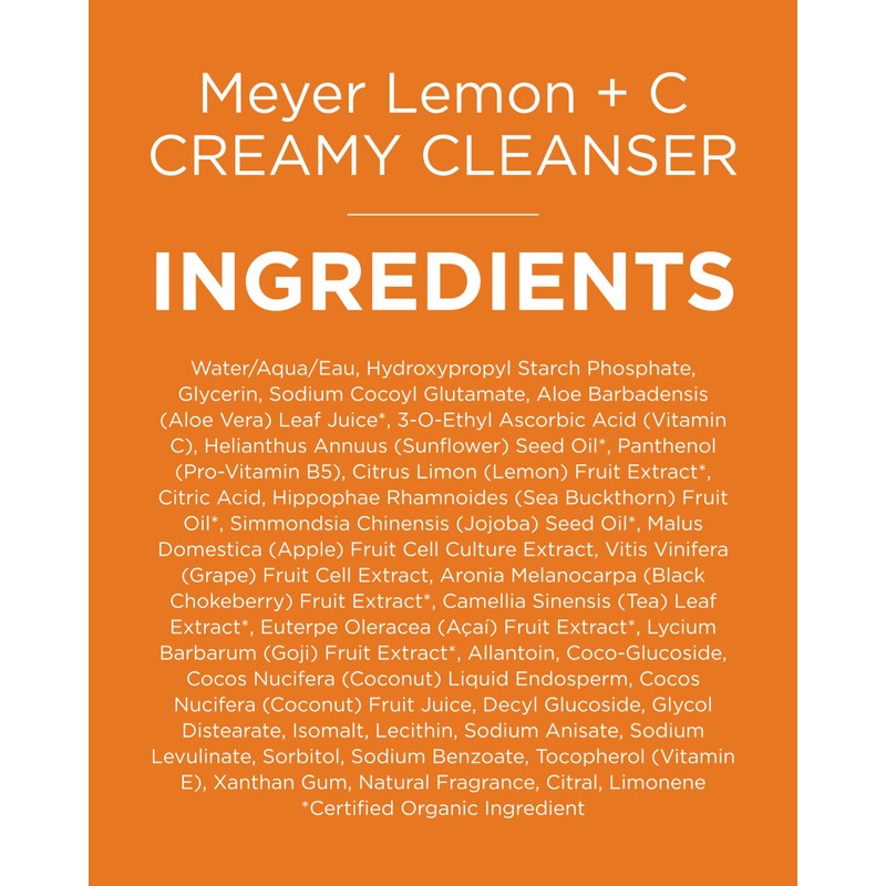 Andalou Naturals Brightening Meyer Lemon + Vitamin C Creamy Cleanser