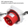 Waterproof Industrial Socket Nylon Brass 4 Pin Aviation Power Connector