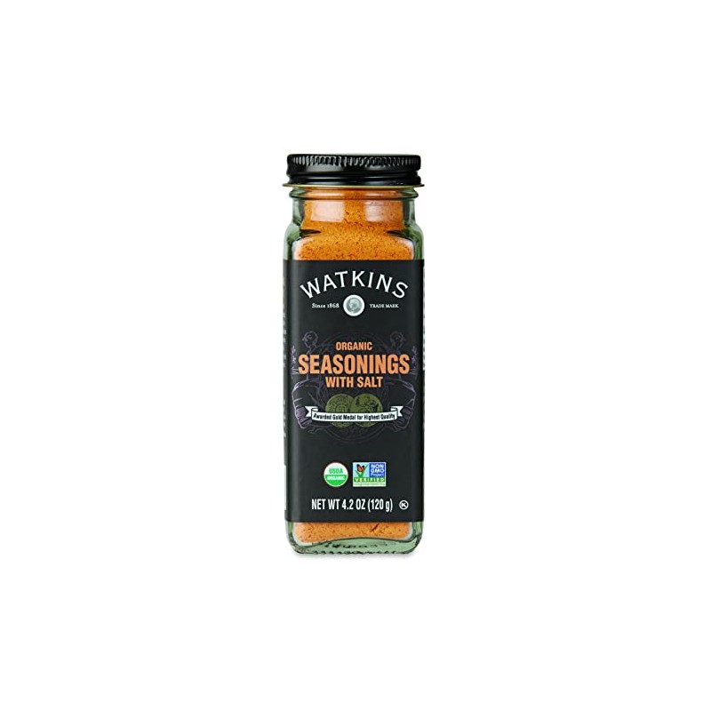 Watkins Organic Seasonings with Salt, 4.2 Ounce, Pack of 3