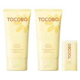 TOCOBO Bloqueador Solar Corporal Vita Soft Daily Sun Lotion SPF50 PA, 2 Tubos 150ml  Barra Waterproof 18g, con Vitamina E                             