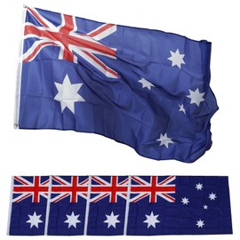 Ariv 4PCS Australian Aussie Large Flag 90x150cm Australia Day OZ Heavy Duty Outdoor 3x5 Ft Australian National Flags